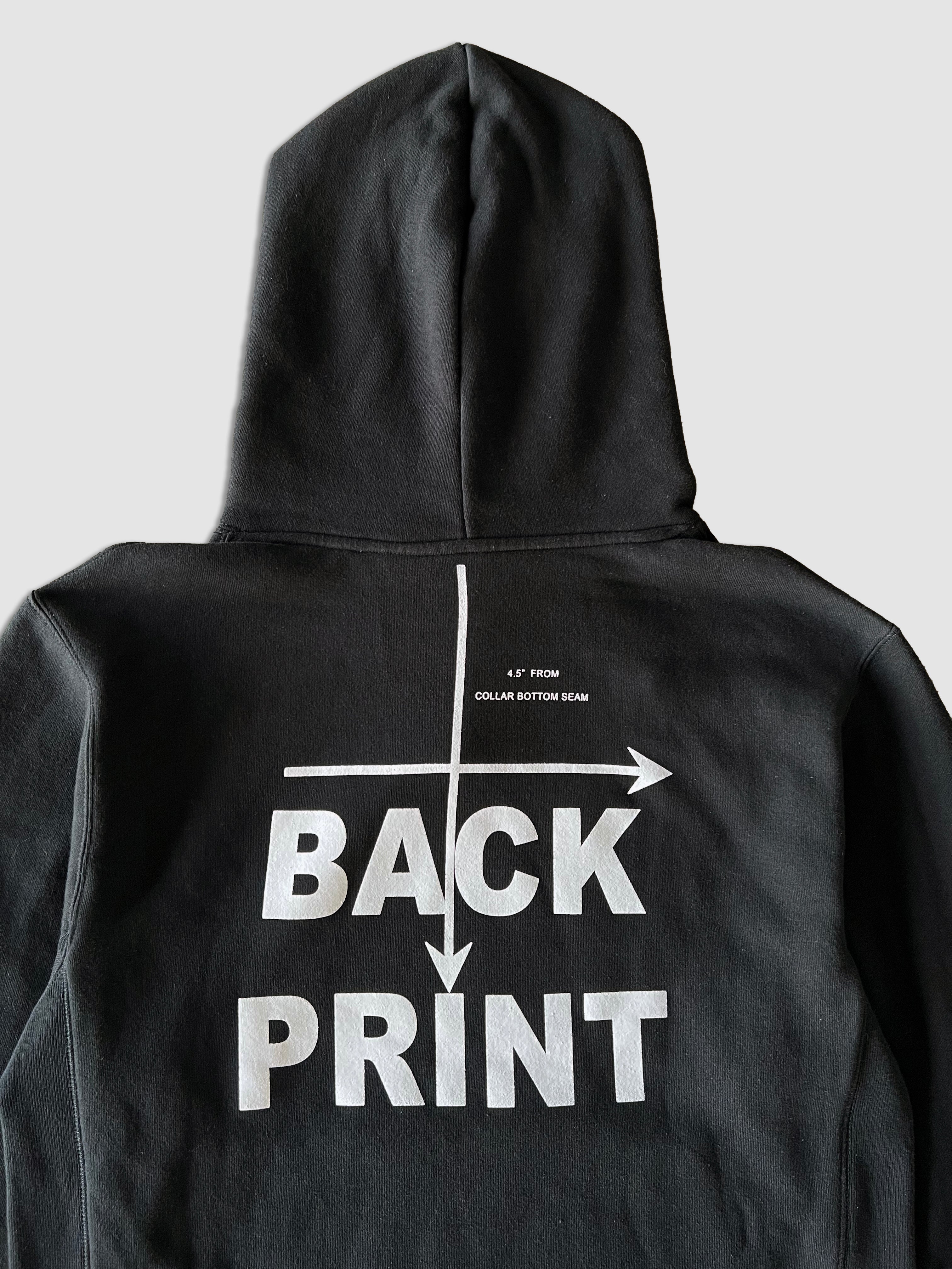 Back of best sale hoodie design